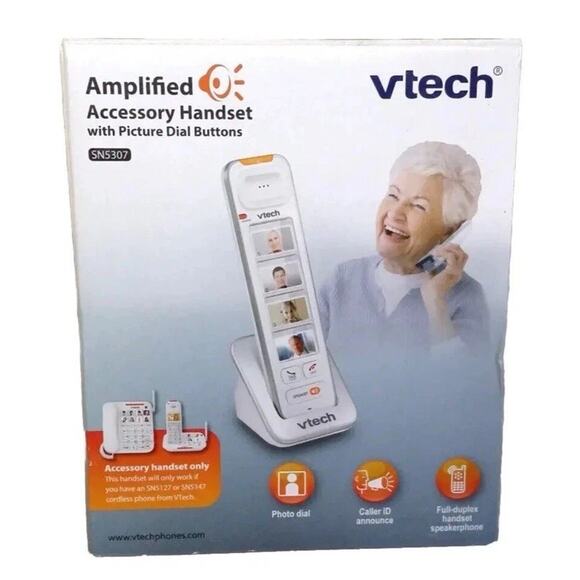 Vtech SN5307 Amplified Photo Dial Accessory Handset Big Buttons & Large Display‎ - Picture 3 of 11